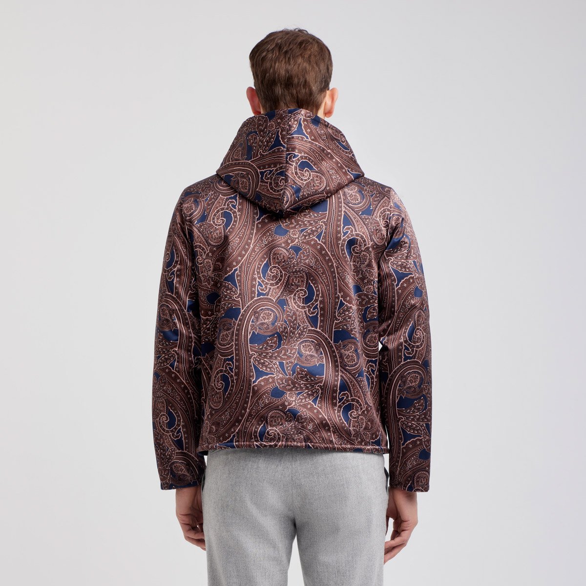 Giacca Casual – Bomber reversibile in seta, 100% made in Italy - immagine 3