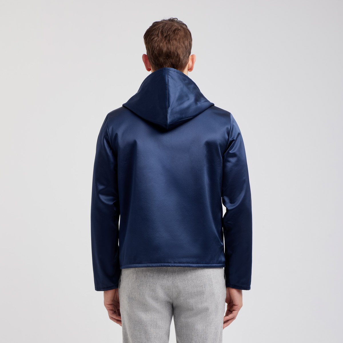 Giacca Casual – Bomber reversibile in seta, 100% made in Italy - immagine 6