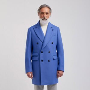 Cappotto formale – Raffinato cappotto doppiopetto in lana vergine, 100% made in Italy