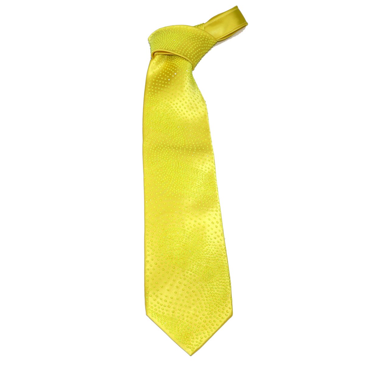 Cravatta in seta nera con Swarovski acquamarina e ametista - immagine 4