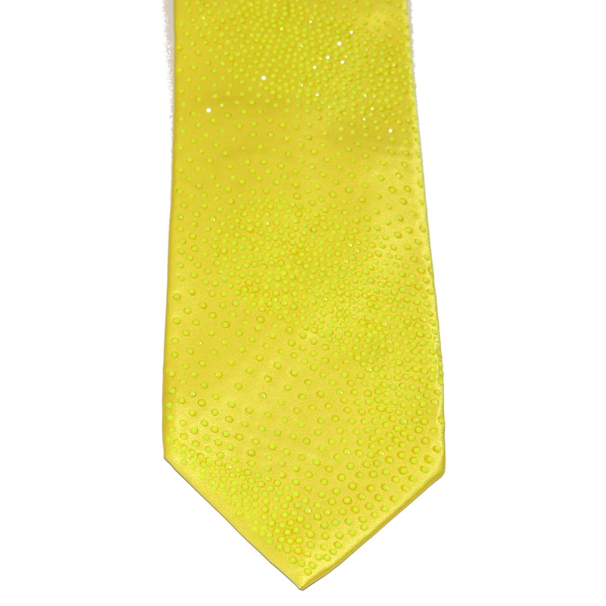 Cravatta in seta nera con Swarovski acquamarina e ametista - immagine 5